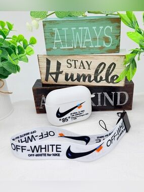 Nike OFF WHITE Design Protective Case for AirPods Pro 3 (2025) Matte White